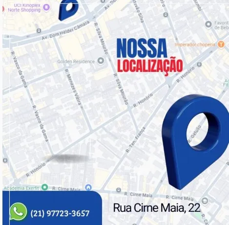 Mapa de localização da escola no Cachambi